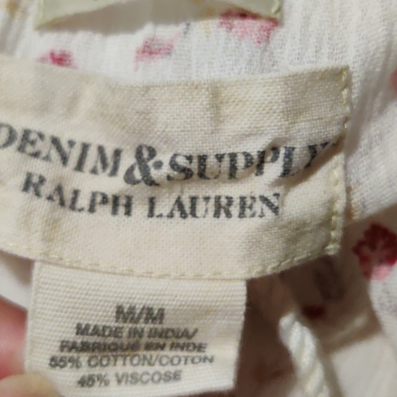 Denim & Supply RL boho floral ruffled peasant top - Picture 7 of 7